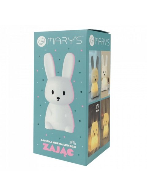MARY S lampka LED Zając mały biały RGB WW RC