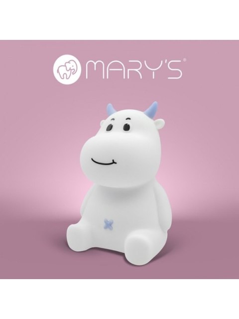 MARY S lampka nocna LED Krówka niebieska