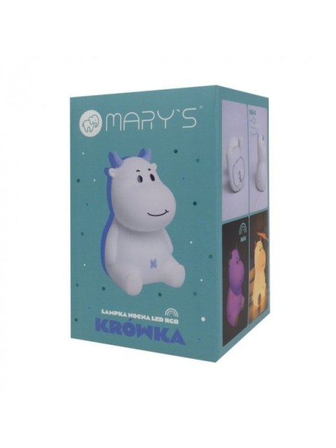 MARY S lampka nocna LED Krówka niebieska