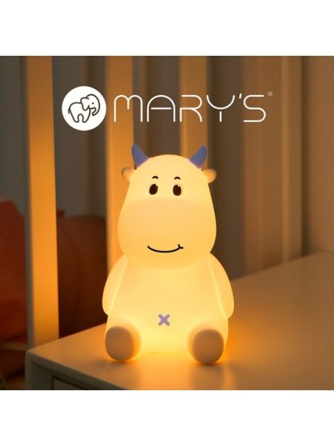 MARY S lampka nocna LED Krówka niebieska