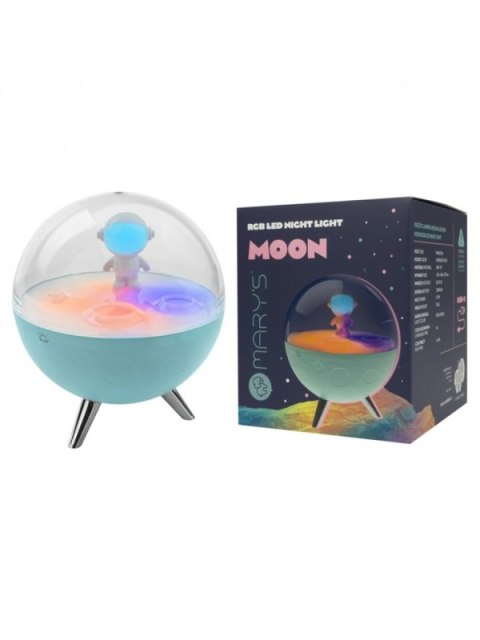 MARY S lampka nocna LED RGB Księżyc niebieski
