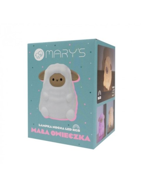 MARY S lampka nocna LED RGB Owieczka z budzikiem