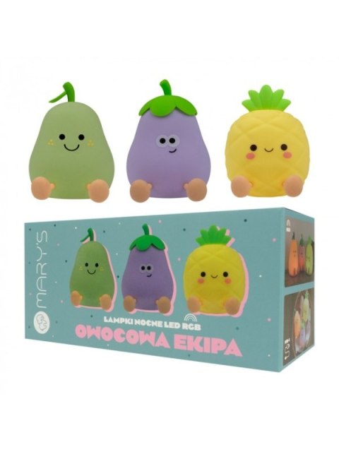 MARY S lampka nocna LED RGB Owocowa ekipa zestaw