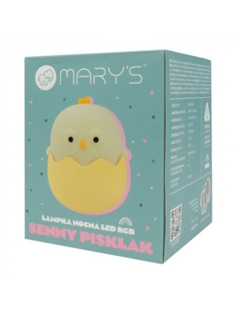 MARY S lampka nocna LED RGB Senny pisklak