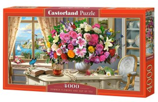 Puzzle 4000 elementów Summer Flowers and Cup of Tea CASTORLAND C-400263