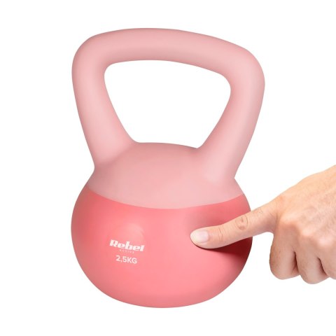 Soft Kettlebell miękki winylowy 2.5kg REBEL ACTIVE