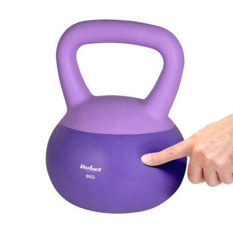 Soft Kettlebell miękki winylowy 8kg REBEL ACTIVE