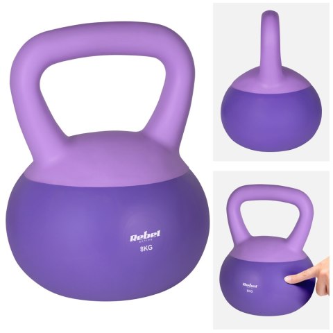 Soft Kettlebell miękki winylowy 8kg REBEL ACTIVE