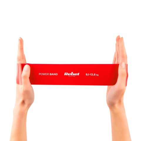 Zestaw gum do ćwiczeń TPE - Mini Band L, 2.3-18.2 kg, 5 gum, kolorowy, REBEL ACTIVE