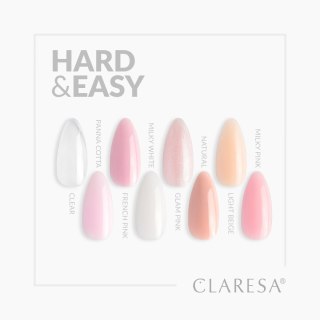 CLARESA Hard&Easy Żel budujący Milky White 45 g