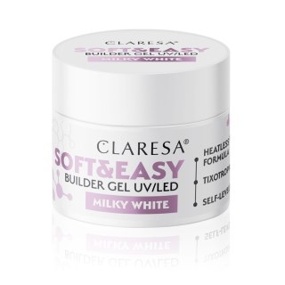 CLARESA Żel budujący do paznokci Soft&Easy Builder - Milky White 12 g