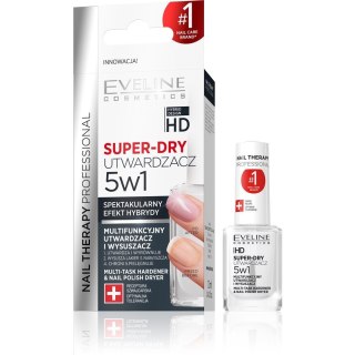 EVELINE Nail Therapy Utwardzacz i wysuszacz do paznokci 5w1 Super-Dry 12 ml