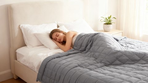 Kołdra obciążeniowa, koc sensoryczny dla dzieci i dorosłych, 150x200 cm, 6,8 kg