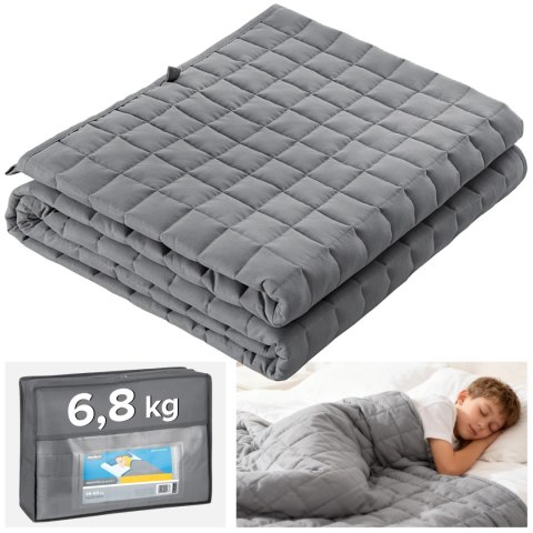 Kołdra obciążeniowa, koc sensoryczny dla dzieci i dorosłych, 150x200 cm, 6,8 kg