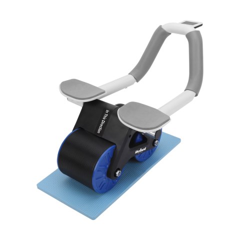 Przyrząd do ćwiczenia mięśni brzucha z timerem, AB roller Wheel AB-3 , kolor czarno-niebieski , REBEL ACTIVE