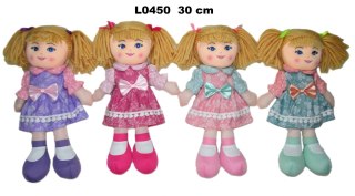LALKA SZMACIANA 30CM SUKIENKA Z KOKARDA SA FOL