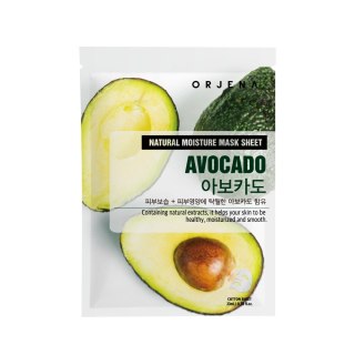 ORJENA Natural Moisture Maska odżywcza w płachcie Avocado 23 ml
