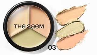 SAEM Cover Perfection Korektor do twarzy Triple Pot 03 Correct Up Beige
