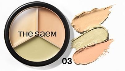 SAEM Cover Perfection Korektor do twarzy Triple Pot 03 Correct Up Beige