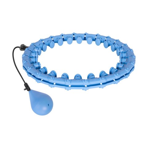 Smart Hula Hop odchudzające koło z wypustkami i obciążeniem 50cm, niebieskie, REBEL ACTIVE