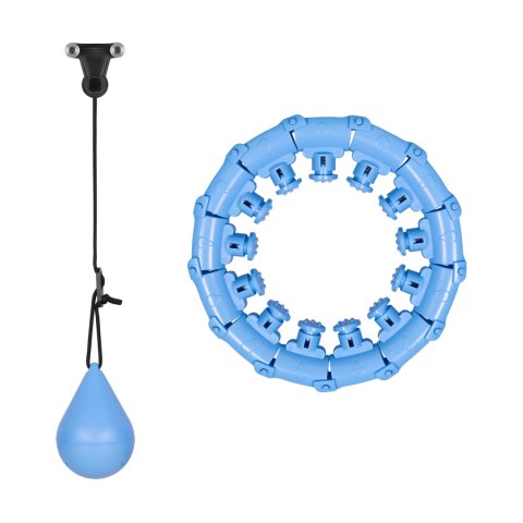 Smart Hula Hop odchudzające koło z wypustkami i obciążeniem 50cm, niebieskie, REBEL ACTIVE