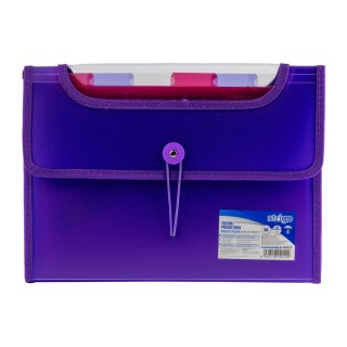 Teczka z gumką PP A4/25MM/6 przegródek fioletowa Strigo PILOT SF031