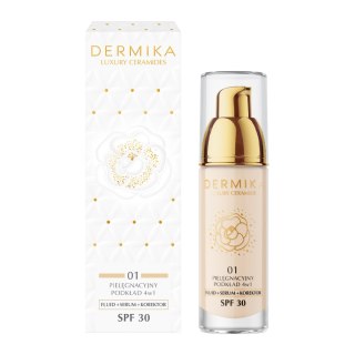 DERMIKA Luxury Ceramides Podkład pielęgnacyjny 4w1 SPF30 odcień 01 30 ml