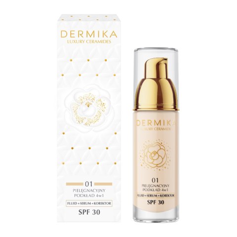 DERMIKA Luxury Ceramides Podkład pielęgnacyjny 4w1 SPF30 odcień 01 30 ml