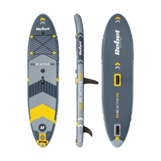 Deska REBEL ACTIVE SUP, windsurfing, pompowana, zestaw, 305x76x15