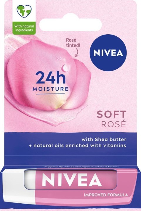 NIVEA POMADKA Ochr.SOFT ROSE