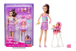 Barbie Skipper Karmienie maluszka Zestaw lalka i dziecko JJB44 WB3