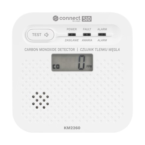 Czujnik czadu, tlenku węgla Kruger&Matz Connect S10 Tuya PN-EN50921