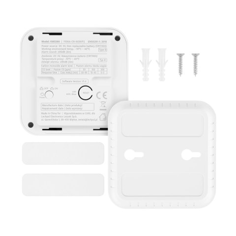 Czujnik czadu, tlenku węgla Kruger&Matz Connect S10 Tuya PN-EN50921