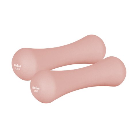 Hantelki żeliwne neoprenowe 2x0.5kg, REBEL ACTIVE