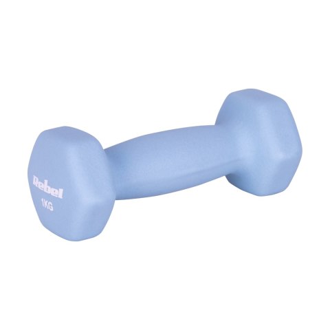 Hantelki żeliwne neoprenowe HEX 2x1kg, REBEL ACTIVE