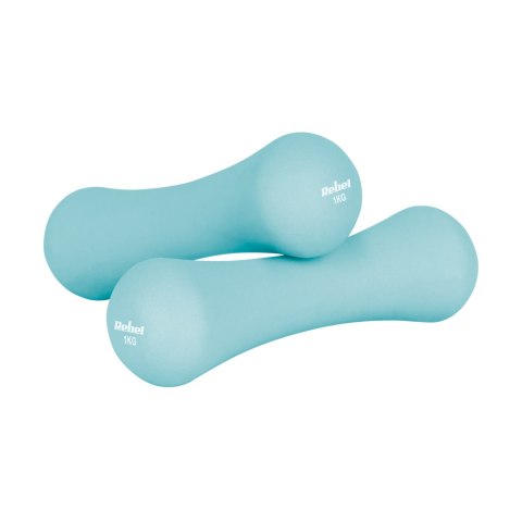 Hantelki żeliwne neoprenowe zestaw 21kg (2x0.5kg+2x1kg+2x2kg+2x3kg+2x4kg), REBEL ACTIVE