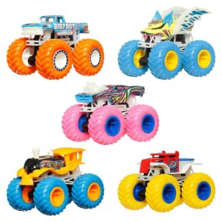 Hot Wheels Monster Trucks Metalowy pojazd w skali 1:64 świecący w ciemności, JFX08 WB6