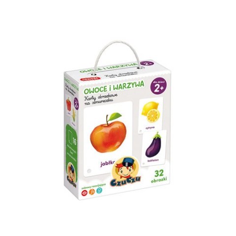 KARTY OBRAZKOWE NA SZNURECZKU 16EL OWOCE I WARZYWA 2 CZUCZU