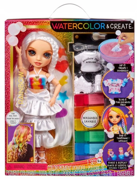 Lalka Rainbow High Watercolor & Create akcesoria MGA 507598EUC