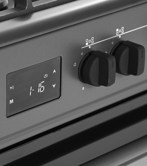 Kuchnia gazowo elektryczna Ravanson KWGE-K90A Cheff Modern Black (czarny)