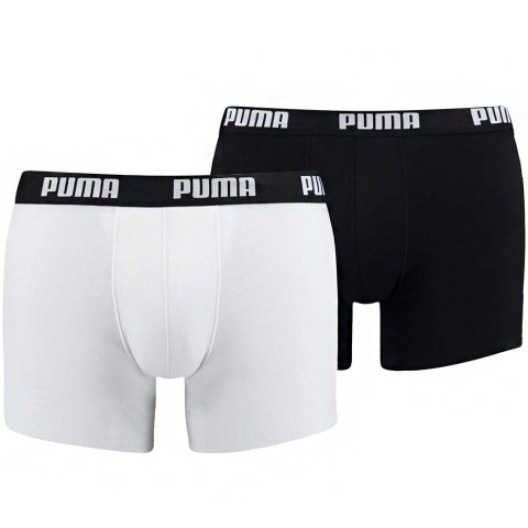 Bokserki męskie Puma Basic Boxer 2P białe czarne 521015001 301 Bokserki męskie Puma Basic Boxer 2P białe czarne 521015001 301