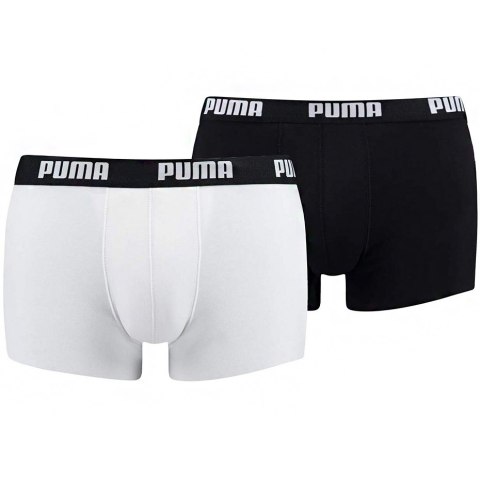 Bokserki męskie Puma Basic Trunk 2P białe czarne 521025001 301 Bokserki męskie Puma Basic Trunk 2P białe czarne 521025001 301