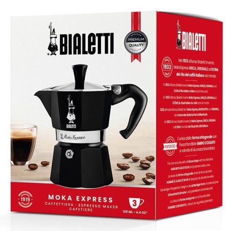 Bialetti kawiarka Moka Express 3tz czarna