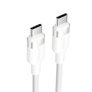 Kabel USB-C do USB-C Vention w oplocie 3A 480Mbps 60W PD 2m biały