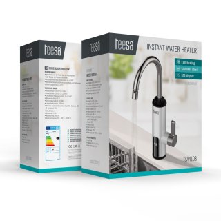 Przepływowy podgrzewacz wody - bateria kuchenna biała