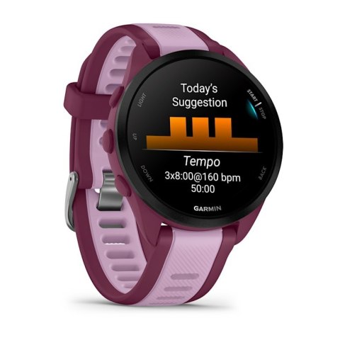 Zegarek sportowy Garmin Forerunner 165 Music AMOLED 43mm Berry Lilac