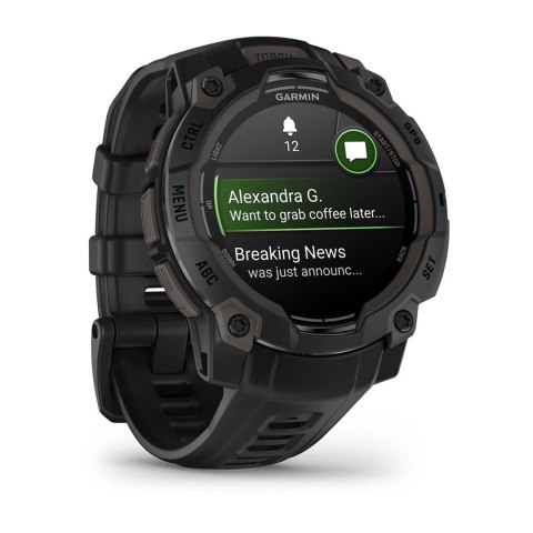 Zegarek sportowy Garmin Instinct 3 AMOLED 45mm Czarny