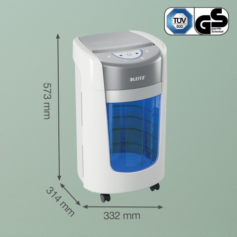 Niszczarka Leitz IQ OptiMax Home Office 225, 15l, P5, 6 kartek, Automatyczny Start/Stop, Funkcja cofania, Obrotowy pojemnik - 33