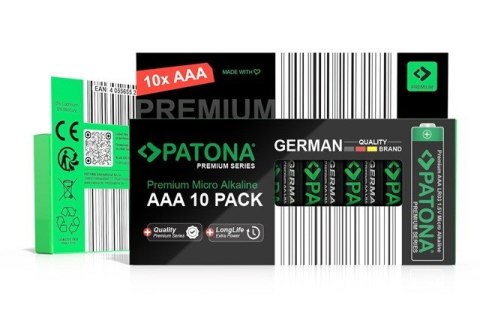 PATONA Premium AAA Micro LR03 - 10x baterii alkalicznych 1.5V