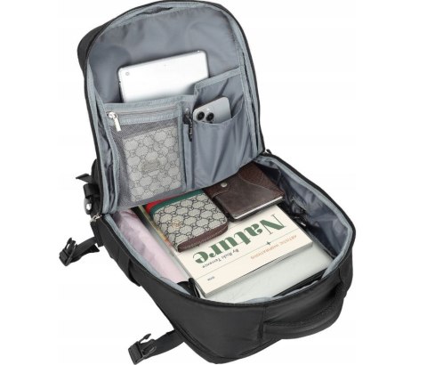 Plecak podróżny kabinowy NOVEEN CTB400, 40x20x25cm, czarny